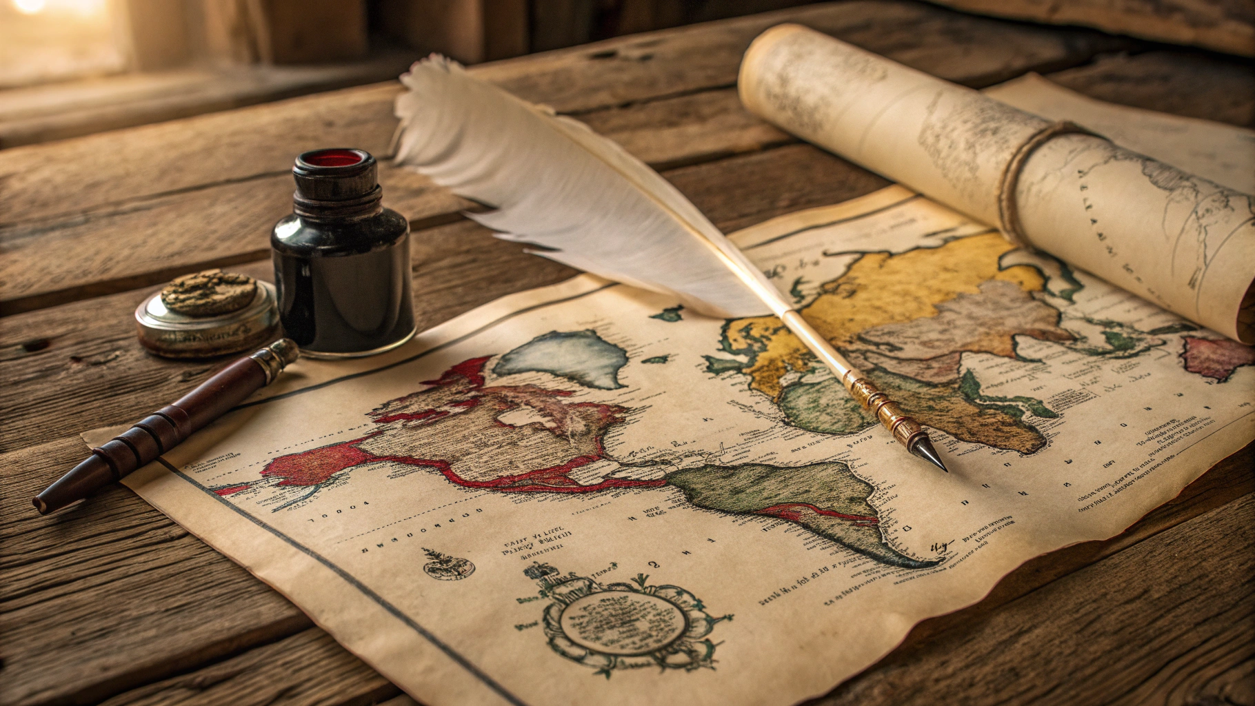 The map room where the goose plans his next time-traveling adventure